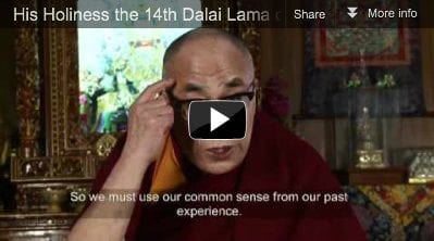 His Holiness the 14th Dalai Lama on accepting the 2012 Templeton Prize
