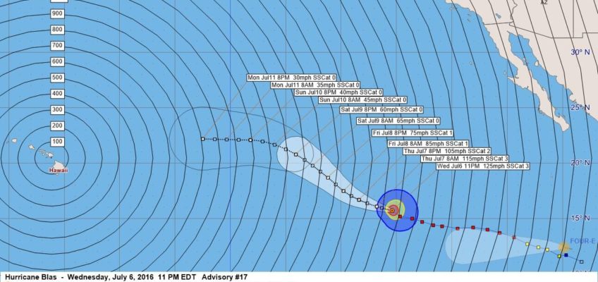 Hurricaine Blas Advisory 17