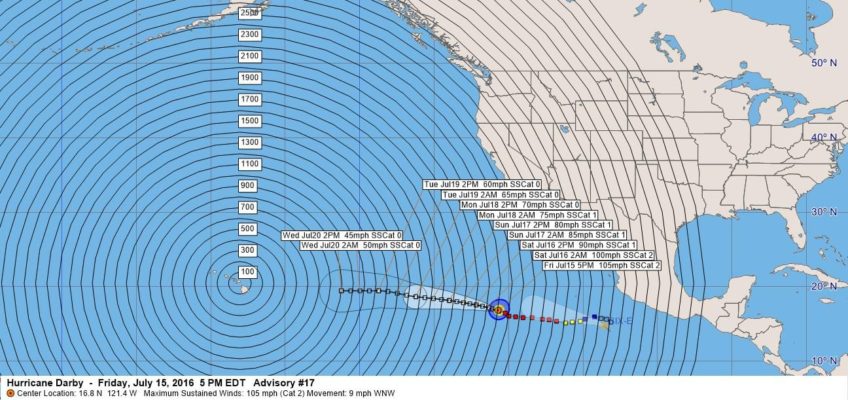 Hurricane Darby Advisory 17