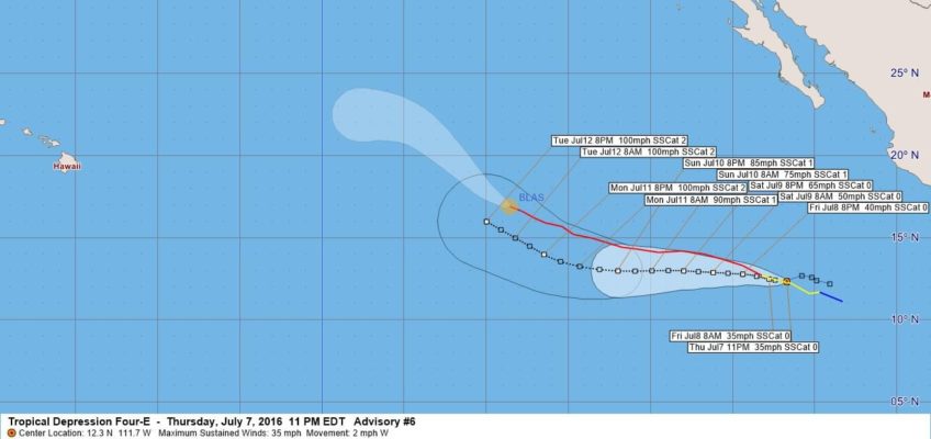 Tropical Depression Four-E Advisory 6