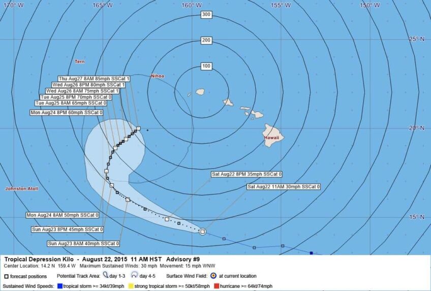Tropical Depression Kilo Advisory 9