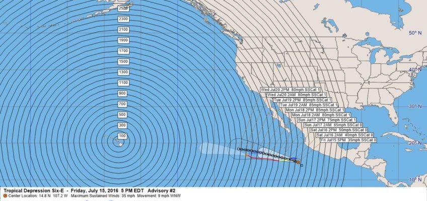 Tropical Depression Six-E Advisory 2