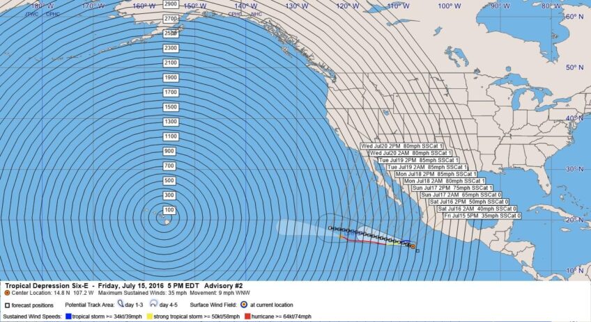 Tropical Depression Six-E Advisory 2