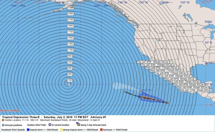Tropical Depression Three-E 07022016