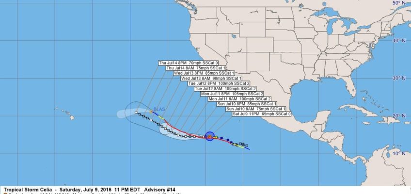 Tropical Storm Celia Advisory 14