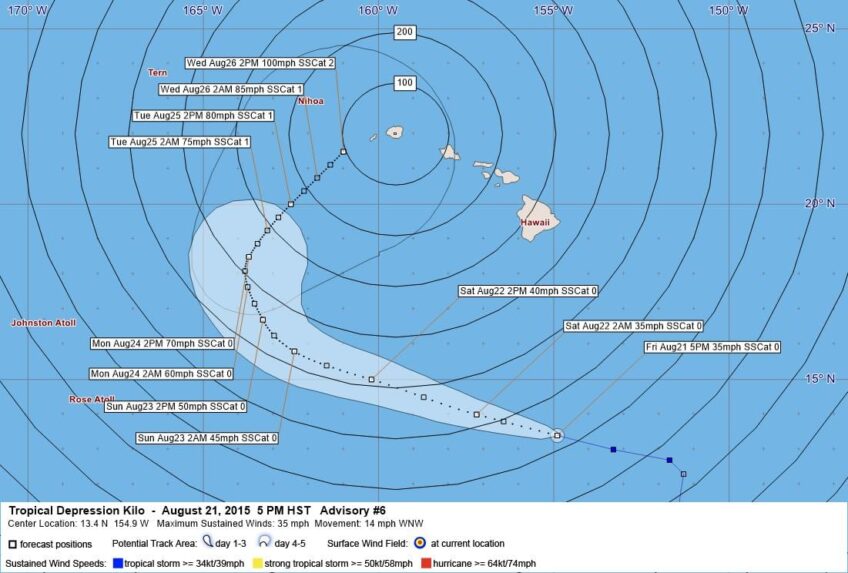 Tropical Depression Kilo Advisory 6