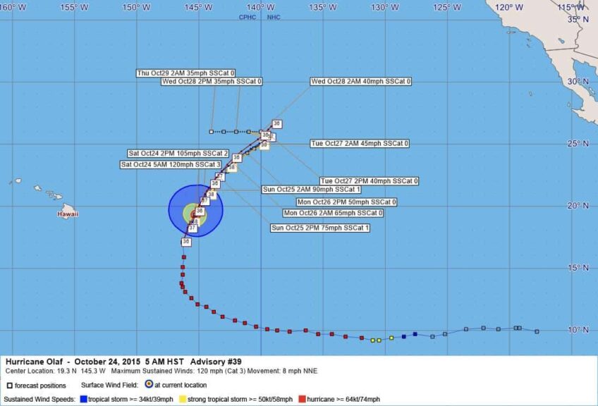 Hurricane Olaf Advisory 39