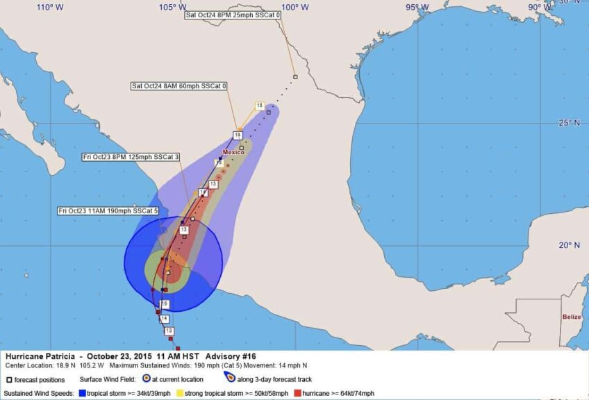 Hurricane Patricia Advisory 16