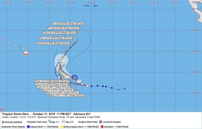 Tropical Storm Nora Public Advisory 11