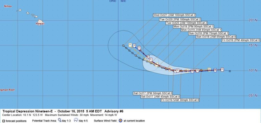 Tropical Depression Nineteen-E Advisory 6