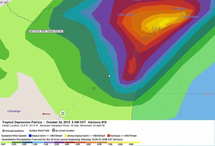 Tropical Depression Patricia Advisory 19