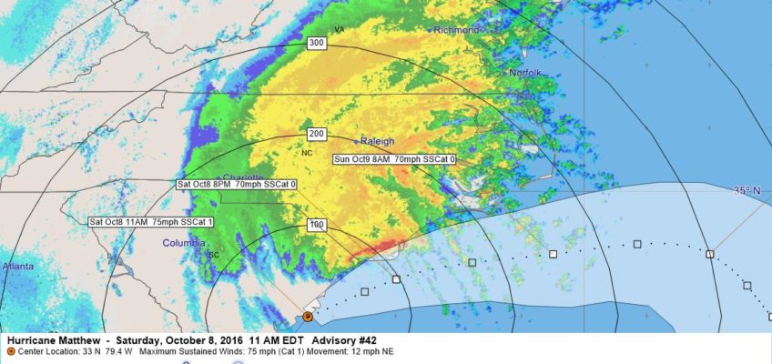 Hurricane Matthew Advisory 42 Doppler radar