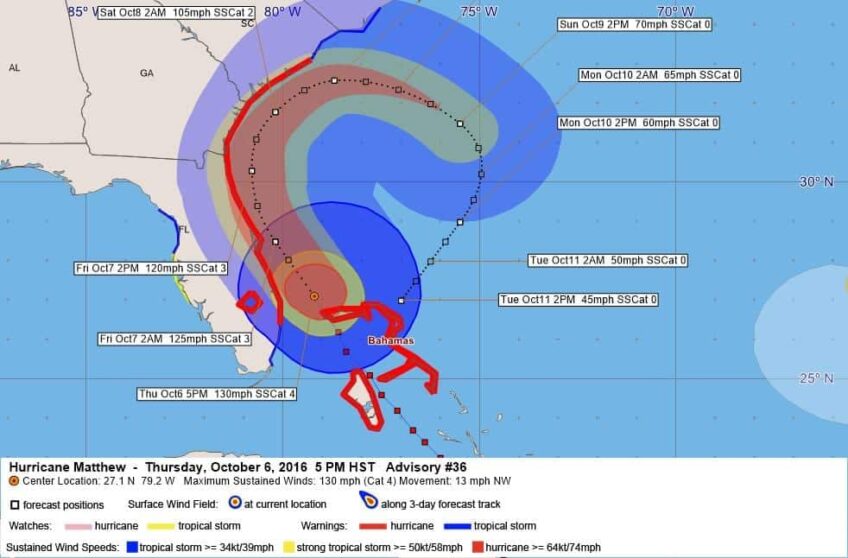 Hurricane Matthew Public Advisory 36