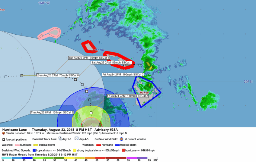 Hurricane Lane Advisory 38A