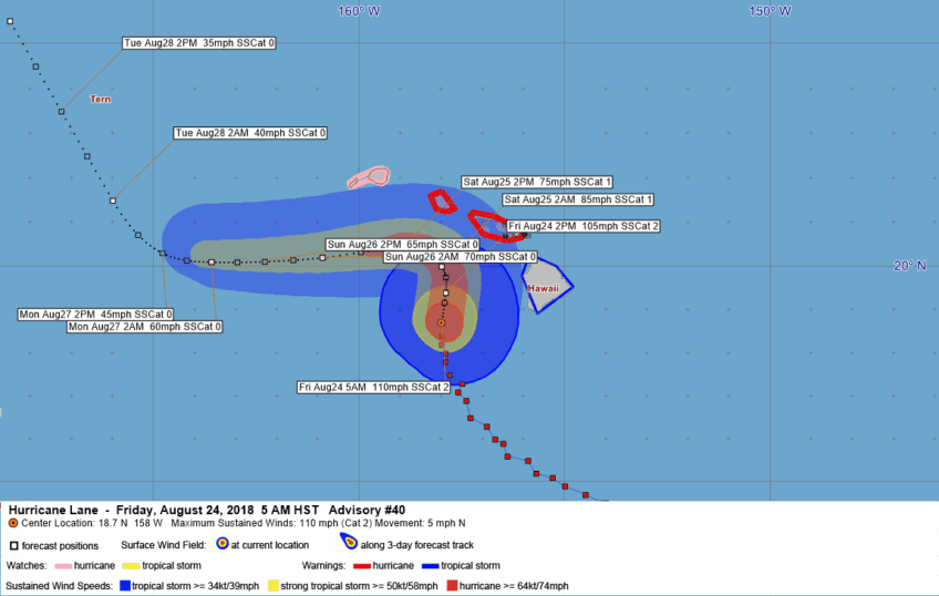 Hurricane Lane Advisory 40