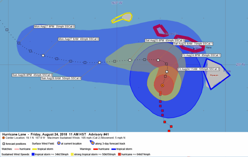 Hurricane Lane Advisory 41