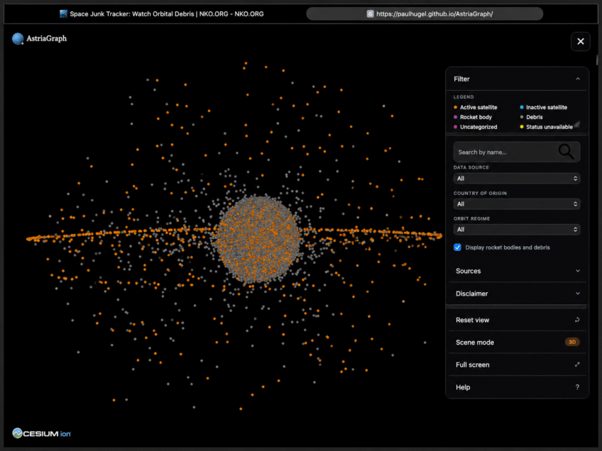 Space Junk Tracker: Watch Orbital Debris  | NKO.ORG