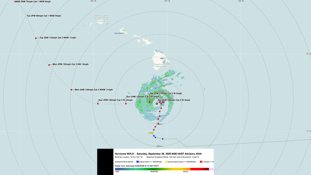 Hurricane Nolo image from Advisory 24A